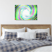 2e Multi-Colour Spark Swirl Canvas Afdruk (Insitu (Slaapkamer))