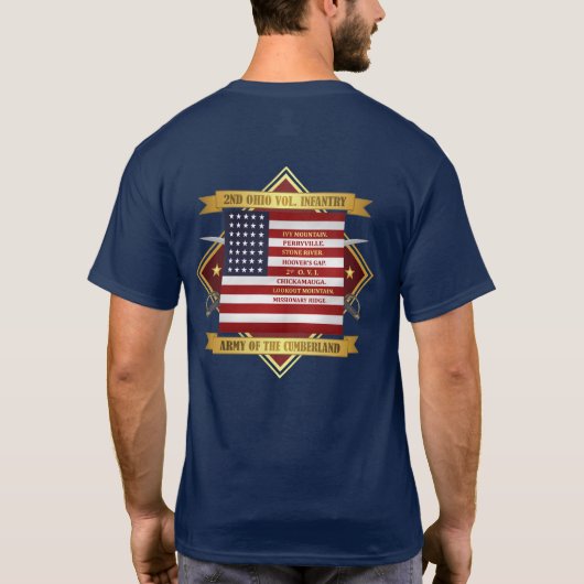 2e Ohio Vrijwillige Infanterie T-shirt (Achterkant)
