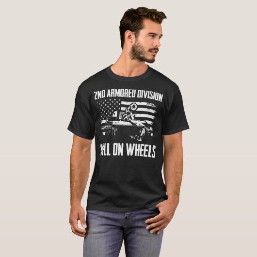 2e pantserdivisie Hell on Wheels T-shirt (Voorkant volledig)