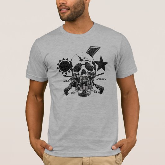 2e Ranger Battalion OIF/OEF T-Shirt (grijs) (Voorkant)