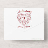 2e trouwdag, reuzenrood RSVP foto All In One Uitnodiging (Achterkant)