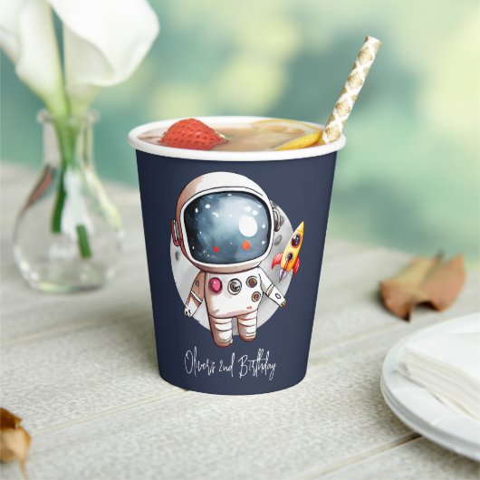 2e Twee De Maan Verjaardag Papieren Bekers (Insitu)