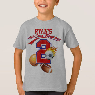 2e verjaardag All-Star Sports Ringer T-shirt