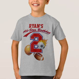 2e verjaardag All-Star Sports Ringer T-shirt