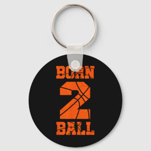 2e verjaardag basketbal jersey T-shirt twee 2 jaar Sleutelhanger
