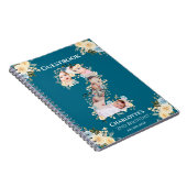 2e verjaardag Blauwgroen Foto Geel Bloedgastboek Notitieboek (Rechterzijde)