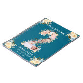 2e verjaardag Blauwgroen Foto Geel Bloedgastboek Notitieboek (Linkerzijde)