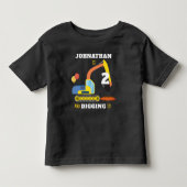 2e verjaardag bouw Thema Kinder Shirts (Voorkant)