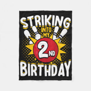 2e verjaardag bowling thema opvallen in de verjaar fleece deken
