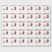 2e verjaardag cadeaupapier (Vlak)