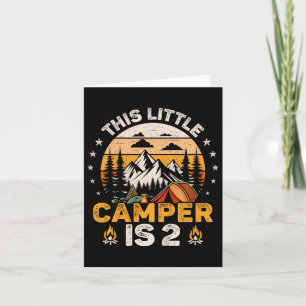 2e Verjaardag Camping Party 2 Jaar Oude Meisje Jon Kaart