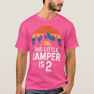 2e verjaardag camping Shirt voor 2 jaar oude Kinde