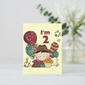 2e verjaardag Cowboy T-shirts en geschenken Briefkaart (Staand voorkant)