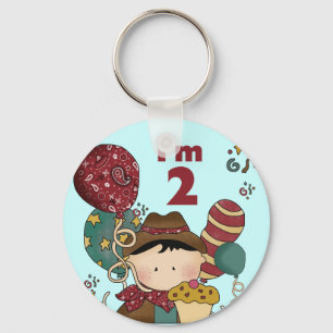 2e verjaardag Cowboy T-shirts en geschenken Sleutelhanger