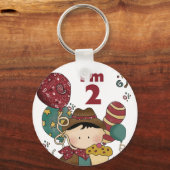 2e verjaardag Cowboy T-shirts en geschenken Sleutelhanger (Voorkant)