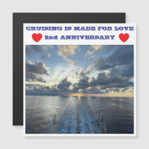2e VERJAARDAG CRUISE DEURMagneet Magnetische Uitnodiging