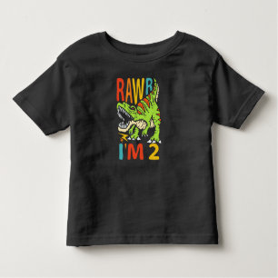 2e verjaardag Dinosaur T Rex Rawr Ik ben 2 voor jo Kinder Shirts