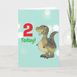2e verjaardag dinosaurus - 2e verjaardag Dino Kaart