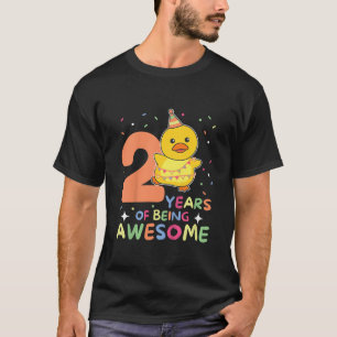 2e verjaardag eend voor kinderen van 2 jaar oud t-shirt