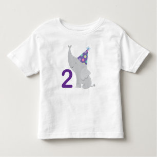 2e verjaardag Elephant 2 jaar oud T-shirt