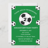 2e Verjaardag Feest Voetbal Groene Jongens Sport Kaart (Voorkant)