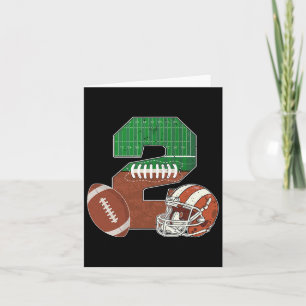 2e Verjaardag Football Thema 2 Jaar Oud Jongensfee Kaart