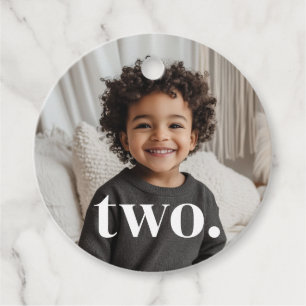 2e verjaardag foto - twee bedankjes labels