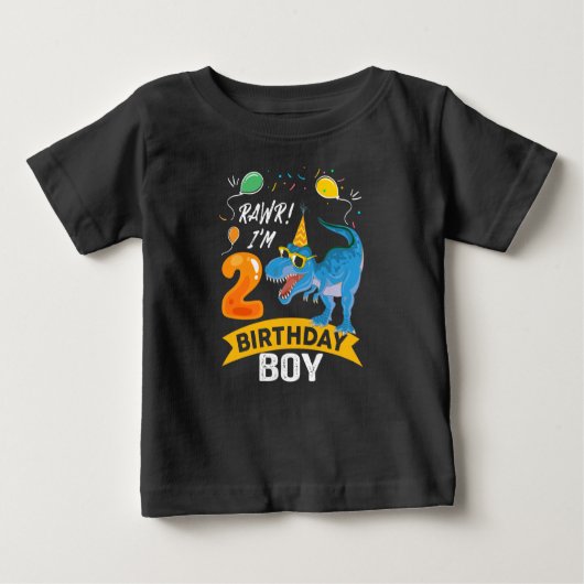 2e verjaardag: Gift Boy T Rex Dinosaur 2 jaar oud (Voorkant)