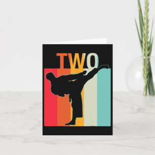 2e Verjaardag Gift Karate Retro Taekwondo Martial Kaart