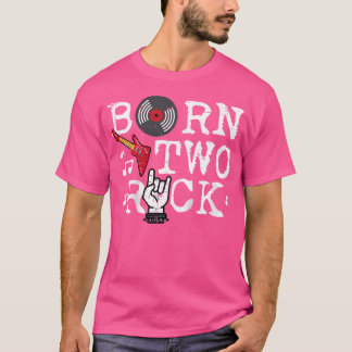 2e Verjaardag Gitaar Geboren Twee 2 Rock Rocker Bd T-shirt