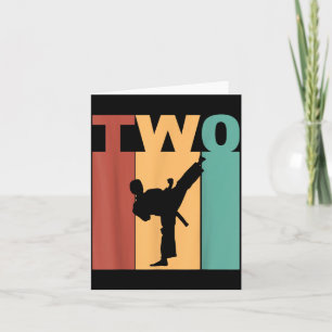 2e verjaardag Karate Taekwondo Thema 2 jaar oud Kaart
