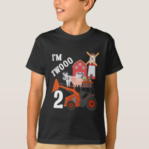 2e verjaardag Kind Boerderij Tractor 2 jaar oud T-shirt