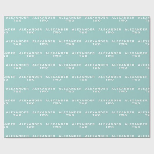 2e Verjaardag Leuk Blauw Boho Kinder Jongenspatroo Cadeaupapier (Vlak)