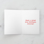 2e verjaardag: Leuke cake en kaars + eigen naam Kaart (Binnen)