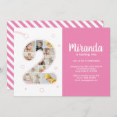 2e verjaardag meisje nummer 2 aangepaste foto coll kaart (Voorkant / Achterkant)