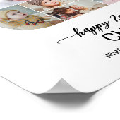 2e verjaardag nummer 2 aangepaste fotocollage poster (Hoek)