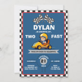 2e verjaardag racer uitnodiging (Voorkant)