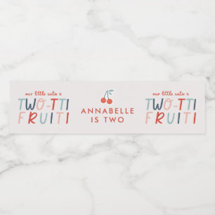 2e verjaardag rode zomer kinderfeest waterfles etiket