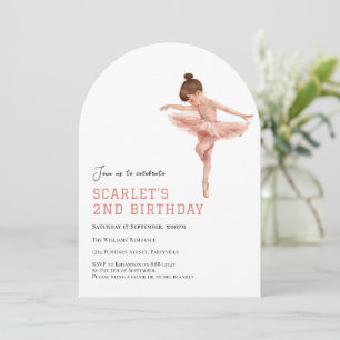 2e verjaardag Roze balletmeisje Tutu Kaart