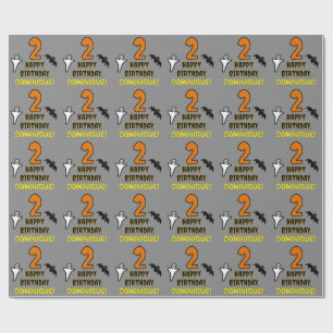 2e verjaardag: Spooky Halloween Thema + aangepaste Cadeaupapier