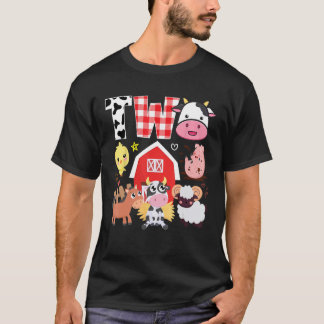 2e verjaardag Twee jaar oud Boerderij thema dieren T-shirt