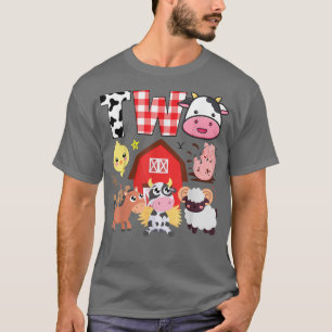 2e verjaardag Twee jaar oud Boerderij thema dieren T-shirt
