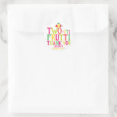 2e verjaardag Two-tti Frutti Fruit Dank je wel Ronde Sticker (Tas)