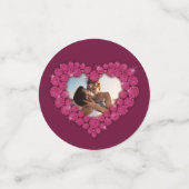 2e verjaardag van de Garnet-bruiloft foto rood Confetti (Kleine voorkant)