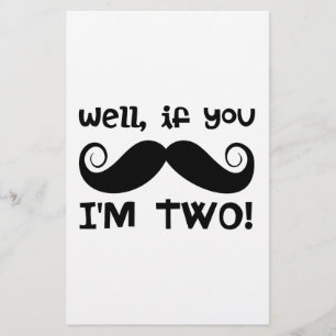 2e verjaardag van de Mustache Briefpapier