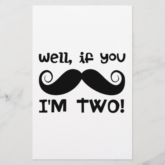2e verjaardag van de Mustache Briefpapier (Voorkant)