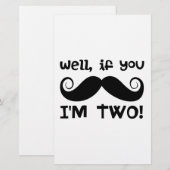 2e verjaardag van de Mustache Briefpapier (Voorkant / Achterkant)