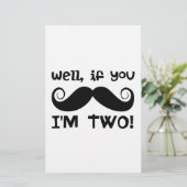 2e verjaardag van de Mustache Briefpapier (Staand voorkant)