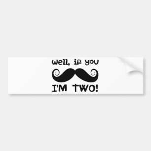 2e verjaardag van de Mustache Bumpersticker