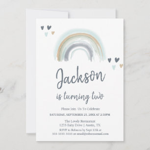 2e verjaardag van de uitnodiging van de blauwe Boh